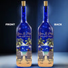 Side By Side, Through Every Storm - Couple Personalized Custom Blue Bottle Lamp - Gift For Husband Wife, Anniversary