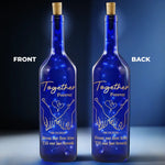 Custom Couple Forever Love Gifts - Personalized Blue Bottle Lamp