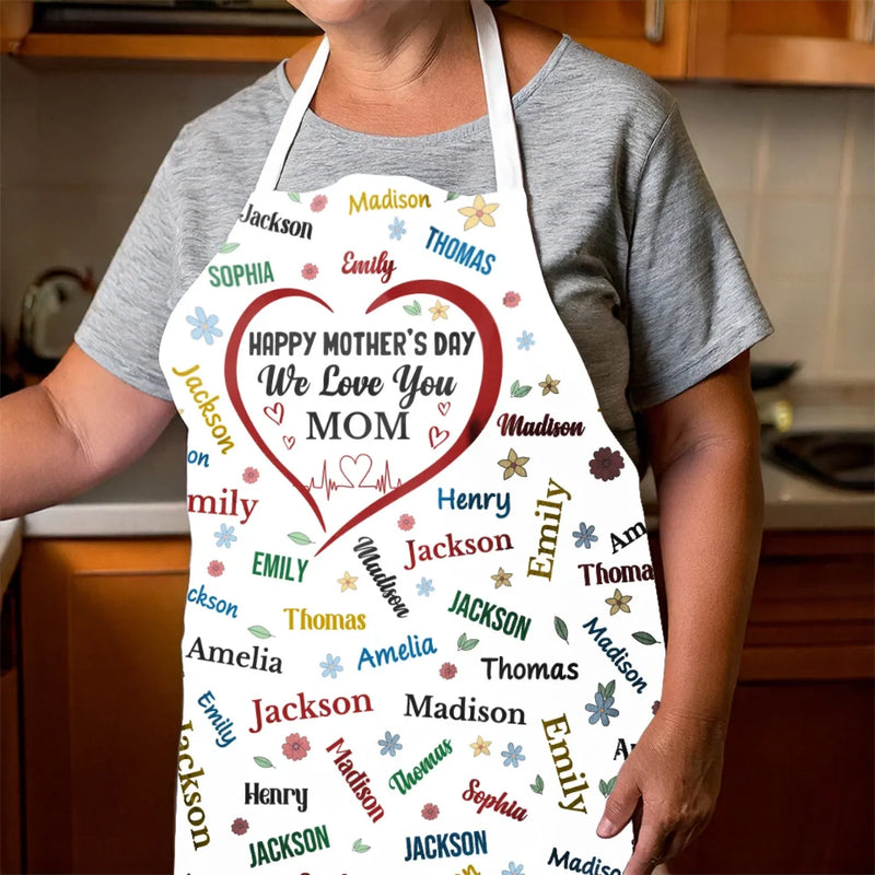 Custom Name Mother's Day Gifts for Mom - Personalized Apron
