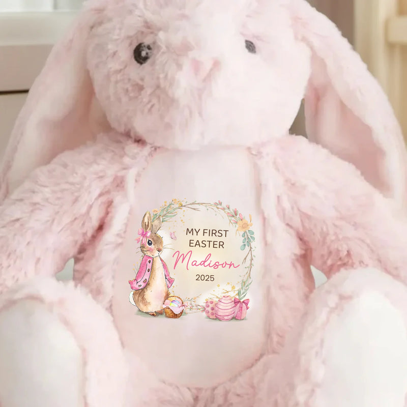 Sweet Bunny, Warm Hugs - Family Personalized Custom Easter Bunny Plush - Easter Gift For Baby Kids, Newborn Baby