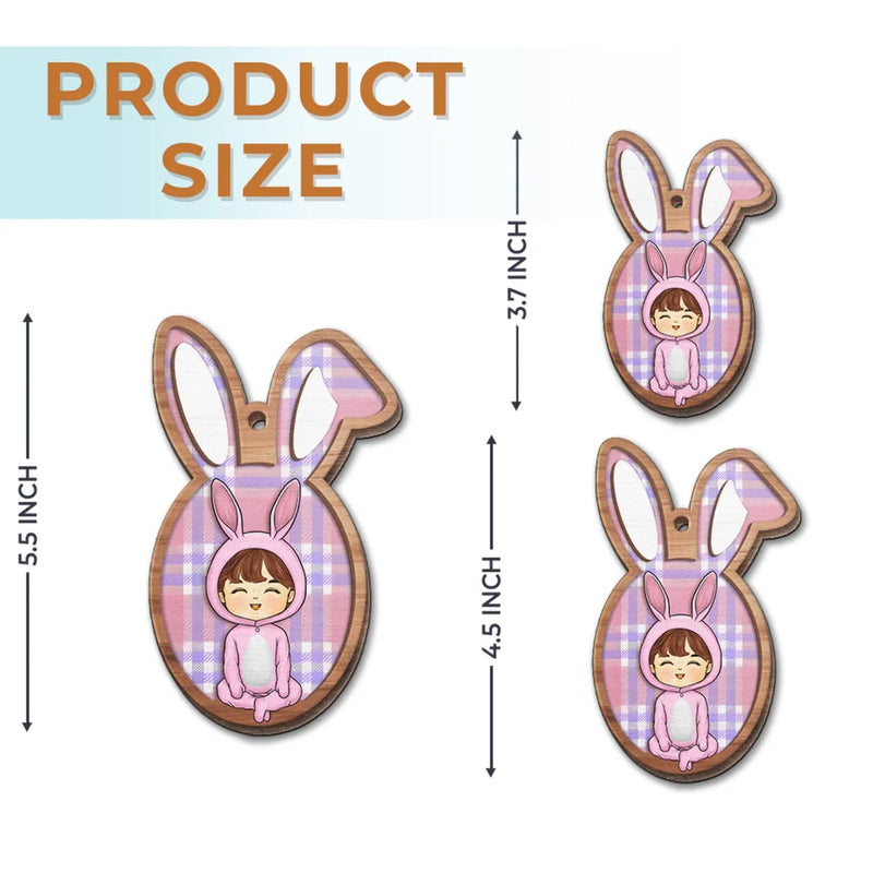Pastel Easter Bunny Girl Decor - Hanging Ornament