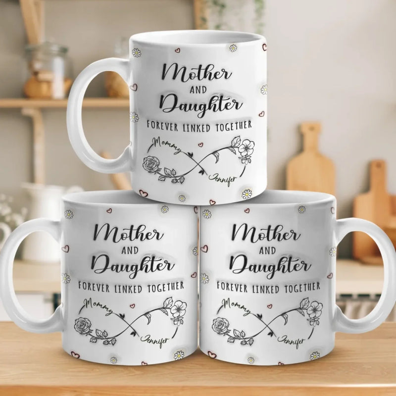 Custom Name Mother and Daughter Gifts - Personalized Mugs