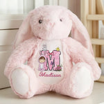 Custom Name Bunny Girl Gifts for Kids - Personalized Bunny Plush