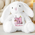 Custom Name Bunny Girl Gifts for Kids - Personalized Bunny Plush