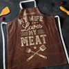 Love On The Grill - Couple Personalized Custom Apron - Gift For Husband Wife, Anniversary