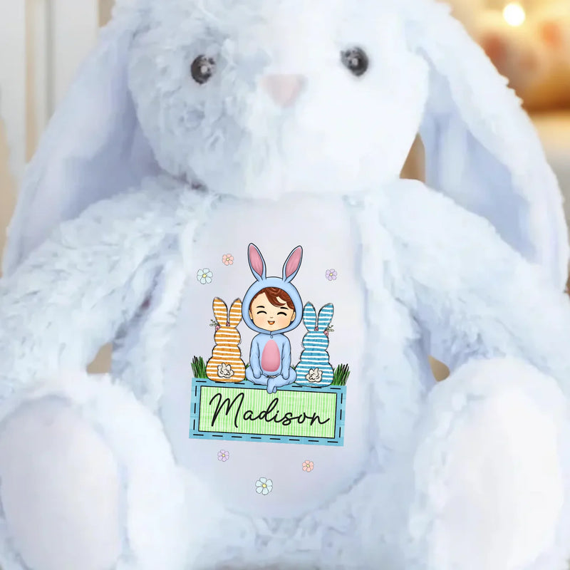Custom Name Bunny Gifts for Kids - Personalized Bunny Plush