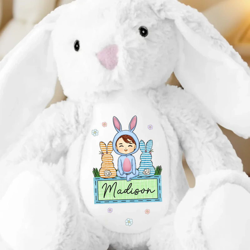 Custom Name Bunny Gifts for Kids - Personalized Bunny Plush