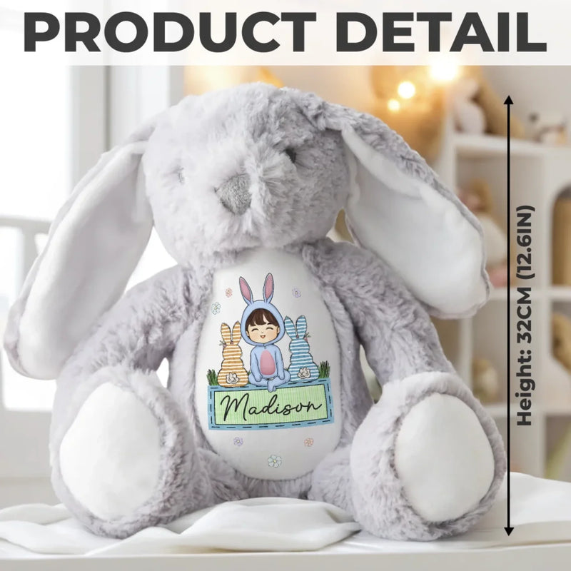 Custom Name Bunny Gifts for Kids - Personalized Bunny Plush