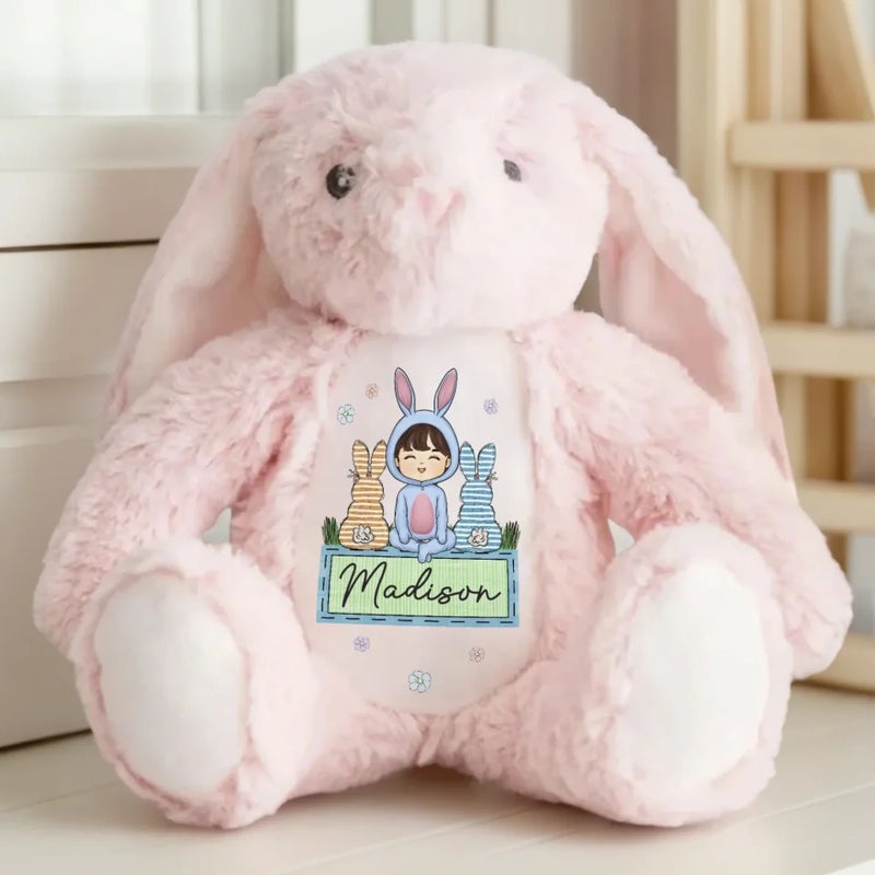 Custom Name Bunny Gifts for Kids - Personalized Bunny Plush