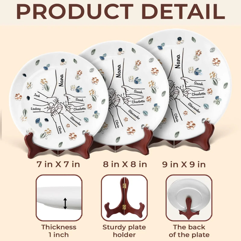 Custom Name Family Togetherness Gifts - Personalized Ceramic Plate