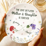 Custom Name Mother Daughter Gifts - Personalized Ceramic Plate