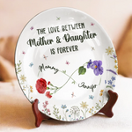 Custom Name Mother Daughter Gifts - Personalized Ceramic Plate