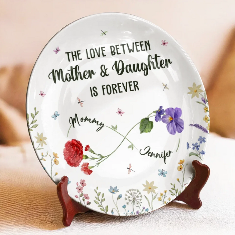Custom Name Mother Daughter Gifts - Personalized Ceramic Plate