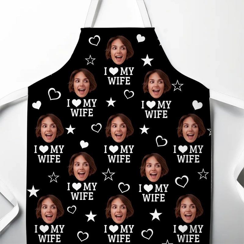 Custom Photo Wife Gifts for Husband - Personalized Apron
