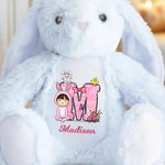 Custom Name Bunny Girl Gifts for Kids - Personalized Bunny Plush