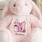Custom Name Bunny Girl Gifts for Kids - Personalized Bunny Plush