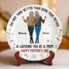 Mom Is My Forever Hero - Family Personalized Custom Ceramic Plate - Mother's Day, Gift For Mom, Daughter