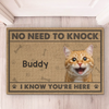 Custom Photo Guarded By Paws And Love - Dog & Cat Personalized Custom Home Decor Decorative Mat - House Warming Gift For Pet Owners, Pet Lovers