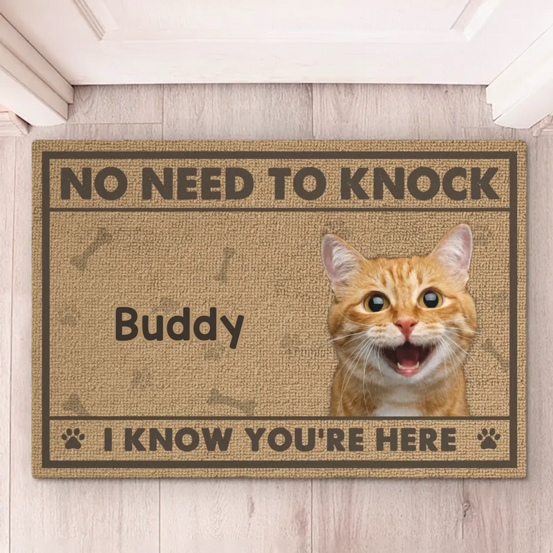 Custom Pet Photo Welcome Decor for Pet Lovers - Personalized Doormat