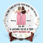 Custom Name Mother Daughter Mother's Day Gifts - Personalized Ceramic Plate