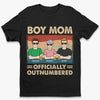 Boy Mom Officially Outnumbered - Family Personalized Custom Unisex T-shirt, Premium T-shirt, Hoodie - Mother's Day Gift For Mom, Son