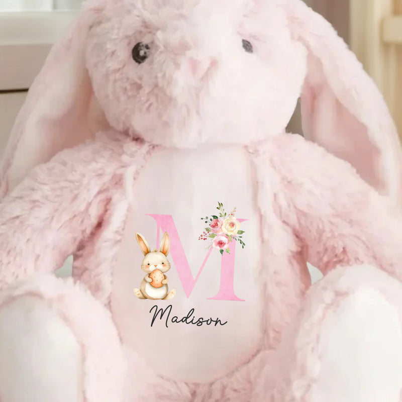 A Bunny Hug Is The Best Hug - Family Personalized Custom Easter Bunny Plush - Easter Gift For Family Members