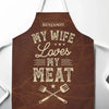 Love On The Grill - Couple Personalized Custom Apron - Gift For Husband Wife, Anniversary
