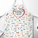 Custom Name Mother's Day Gifts for Mom - Personalized Apron