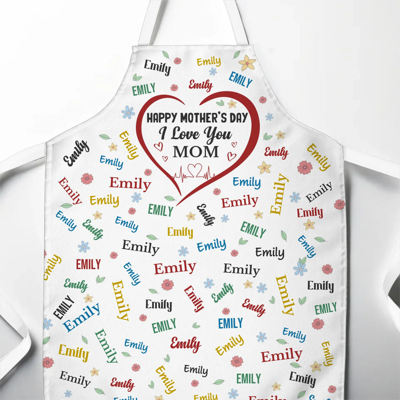 Custom Name Mother's Day Gifts for Mom - Personalized Apron