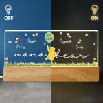 Custom Name Mama Bear Family Gifts for Mom - Personalized Block Light