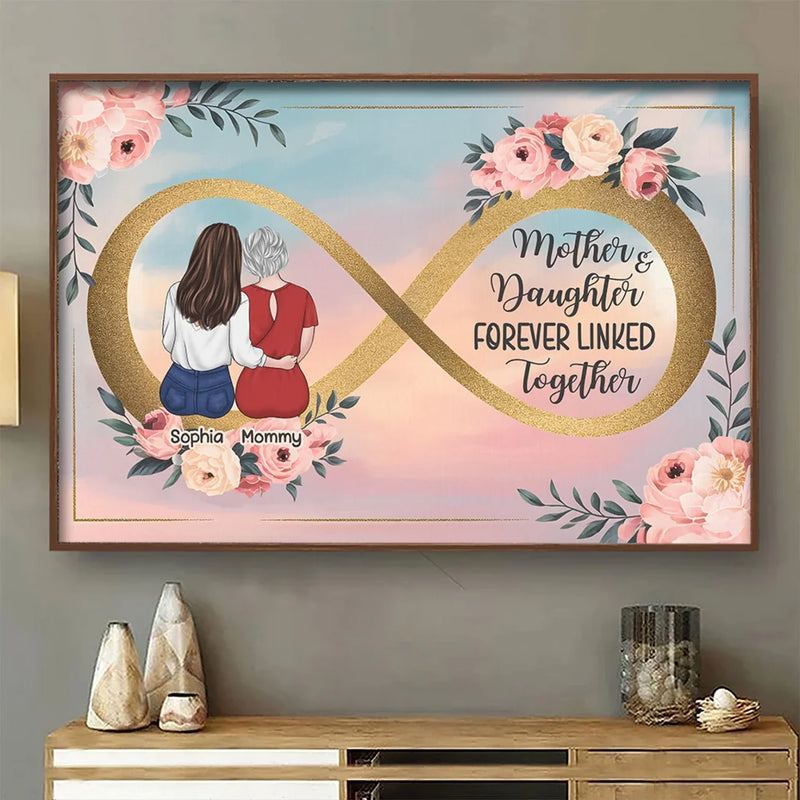 Custom Name Mother Daughter Gifts - Personalized Poster