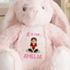 Happiness Is Soft And Fuzzy - Family Personalized Custom Easter Bunny Plush - Gift For Family Members