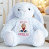Happiness Is Soft And Fuzzy - Family Personalized Custom Easter Bunny Plush - Gift For Family Members
