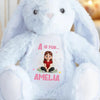 Happiness Is Soft And Fuzzy - Family Personalized Custom Easter Bunny Plush - Gift For Family Members