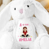 Happiness Is Soft And Fuzzy - Family Personalized Custom Easter Bunny Plush - Gift For Family Members