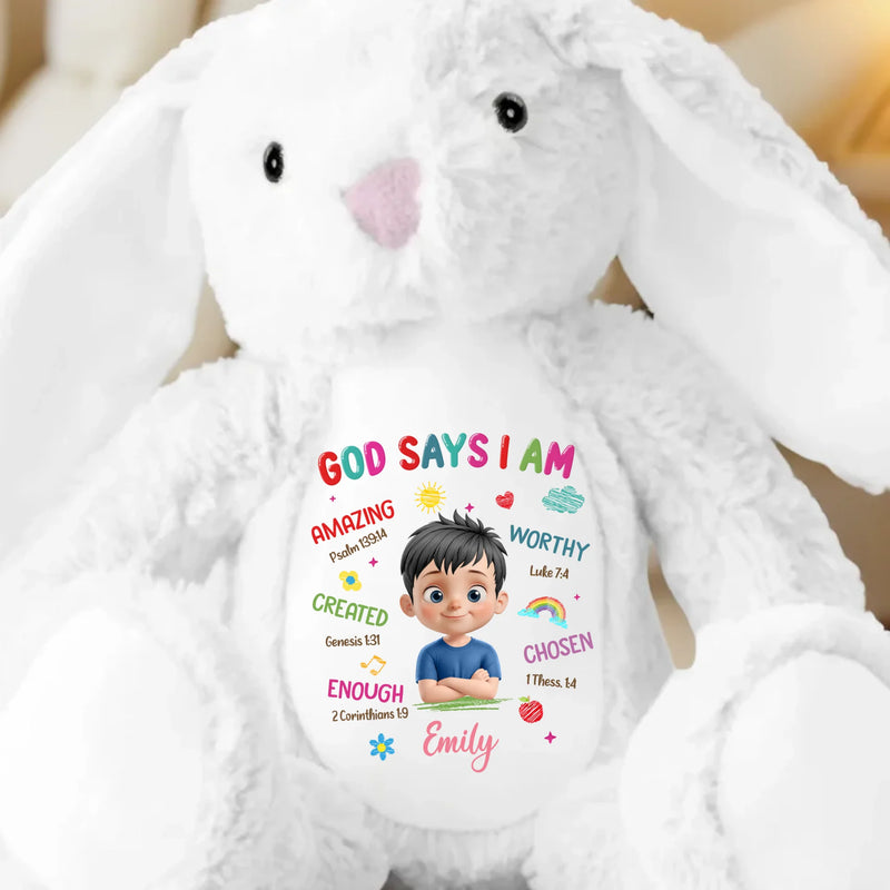 Chosen To Shine, Filled With Love - Family Personalized Custom Easter Bunny Plush - Gift For Family Members