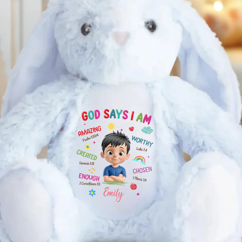 Chosen To Shine, Filled With Love - Family Personalized Custom Easter Bunny Plush - Gift For Family Members