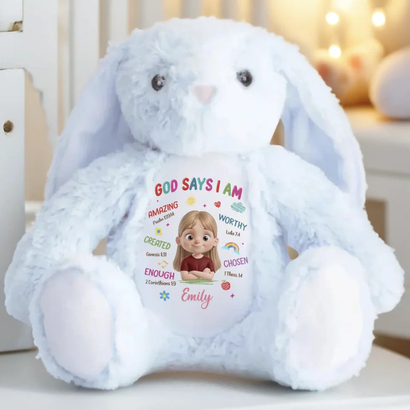 Chosen To Shine, Filled With Love - Family Personalized Custom Easter Bunny Plush - Gift For Family Members
