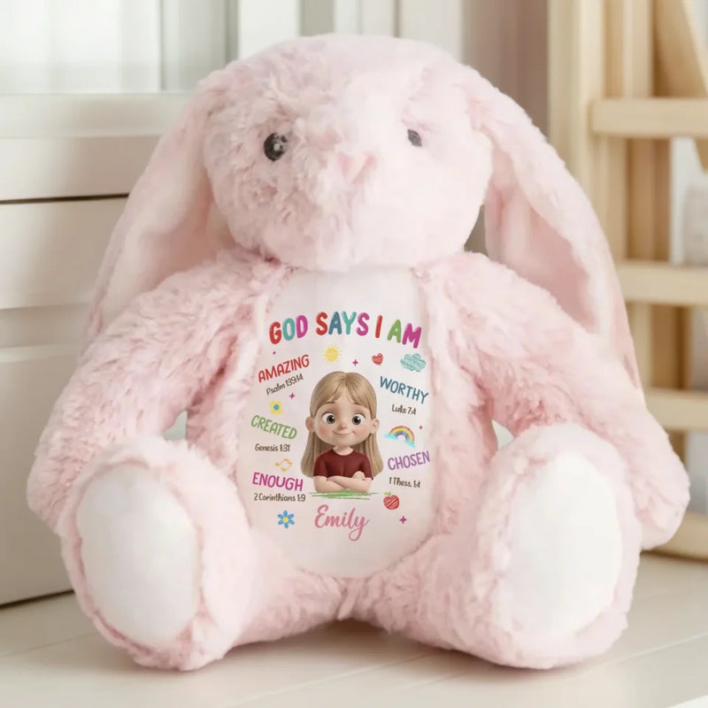 Chosen To Shine, Filled With Love - Family Personalized Custom Easter Bunny Plush - Gift For Family Members