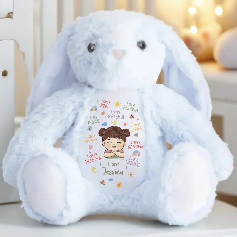 I Am Kind, I Am Loved - Family Personalized Custom Easter Bunny Plush - Gift For Family Members