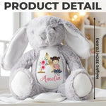 Custom Name Girl Gifts for Kids - Personalized Bunny Plush