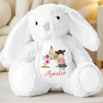Custom Name Girl Gifts for Kids - Personalized Bunny Plush