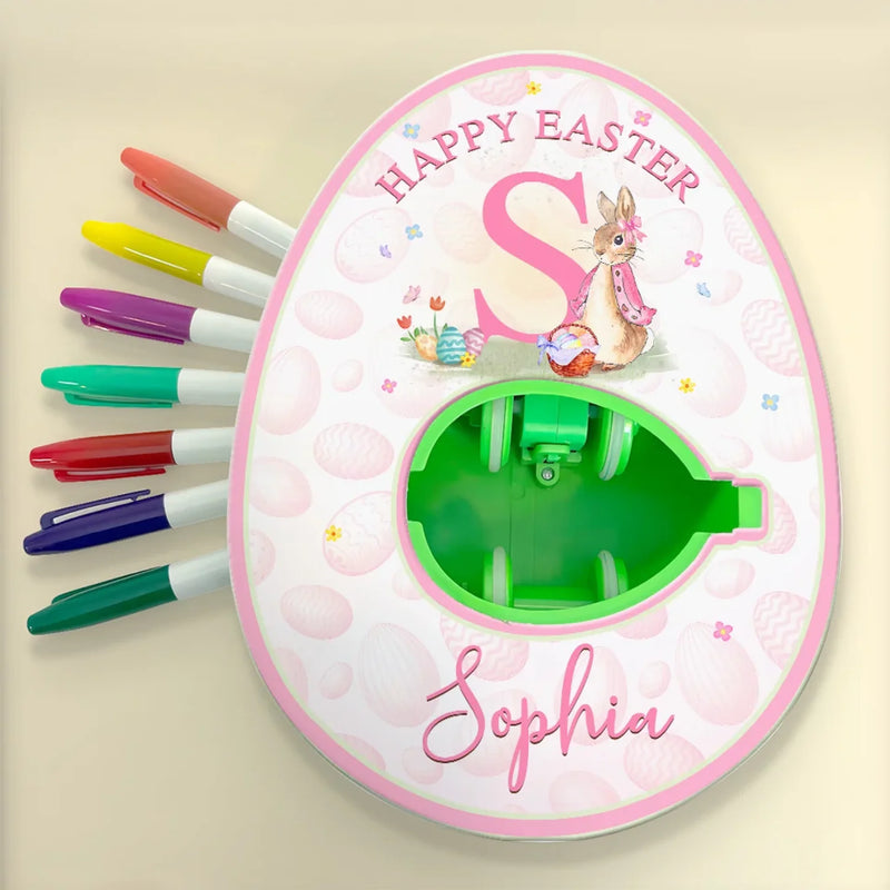 Custom Name Easter Egg Decorating Gifts for Kids - Personalized Egg Decorating Kit
