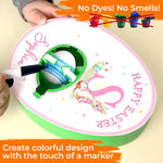 Custom Name Easter Egg Decorating Gifts for Kids - Personalized Egg Decorating Kit