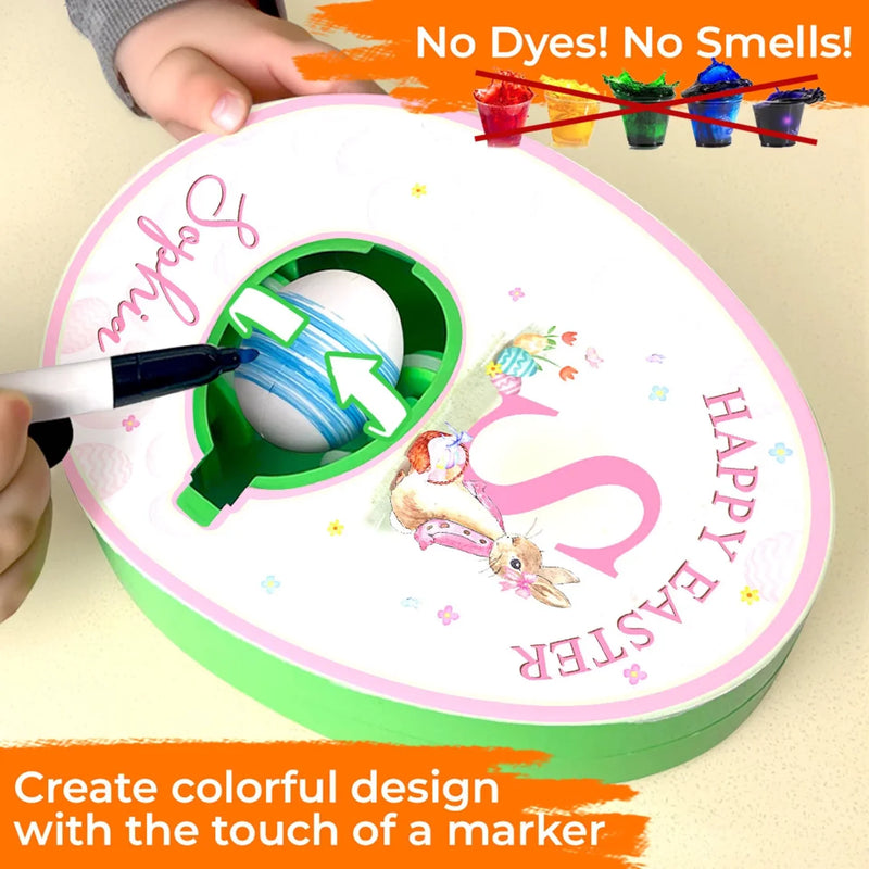 Custom Name Easter Egg Decorating Gifts for Kids - Personalized Egg Decorating Kit