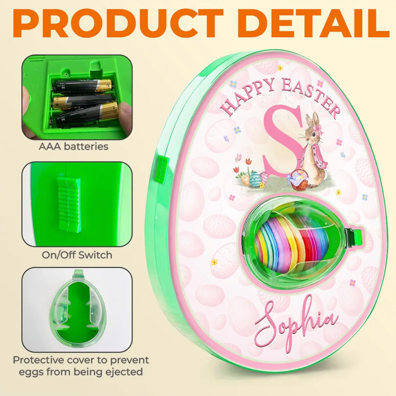 Custom Name Easter Egg Decorating Gifts for Kids - Personalized Egg Decorating Kit