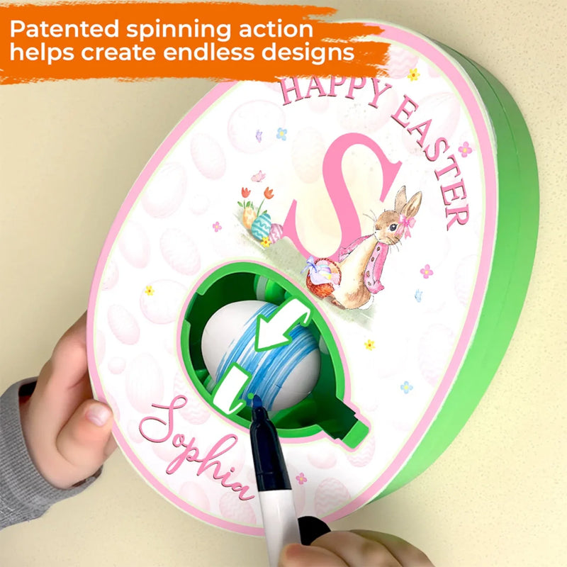 Custom Name Easter Egg Decorating Gifts for Kids - Personalized Egg Decorating Kit
