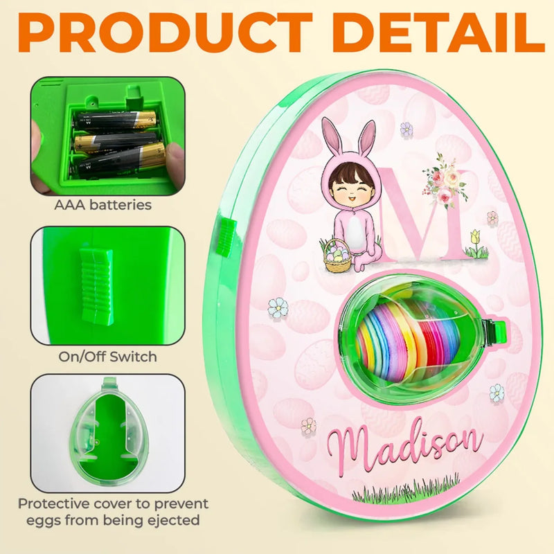 Keep Your Favorites Close - Family Personalized Custom Easter Egg Decorating Kit, Egg Spinner Machine With Markers - Easter Gift For Family Members