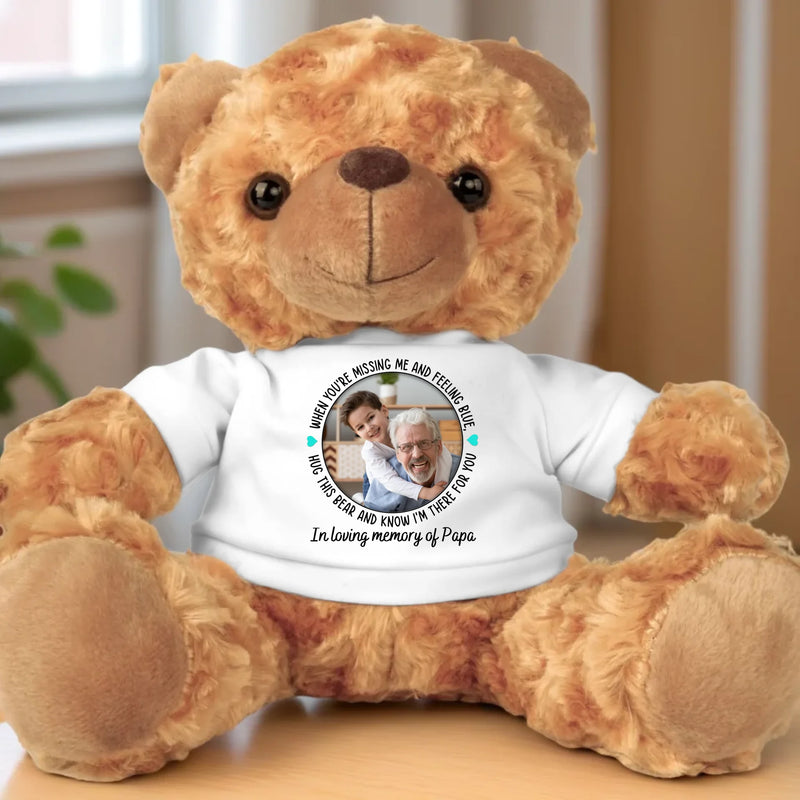 Custom Photo Memorial Keepsake - Personalized Teddy Bear Plush
