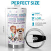 A Girl And Her Dog, A Perfect Pair - Dog Personalized Custom 3D Inflated Effect Printed Tumbler - Gift For Pet Owners, Pet Lovers